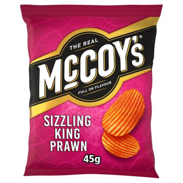 McCoys Sizzling King Prawn 45g x 36
