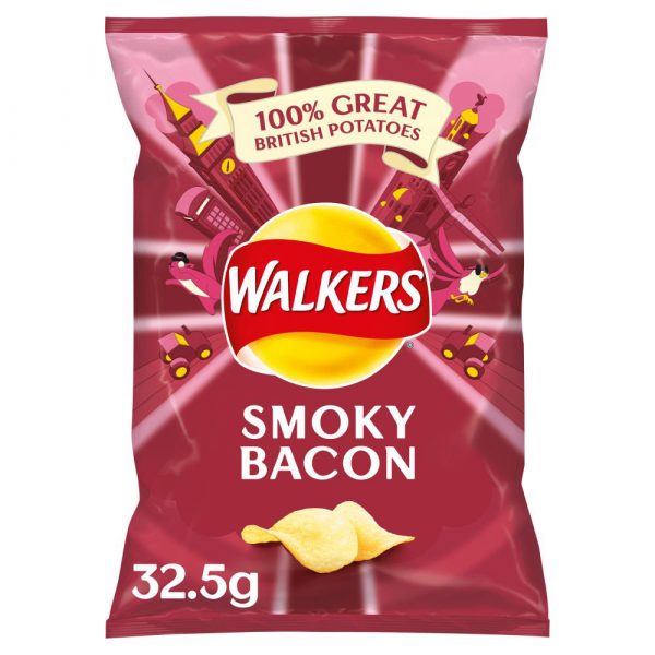 Walkers Smokey Bacon 32.5g x 32