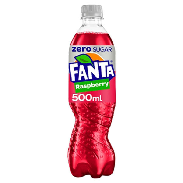 Fanta Raspberry Zero Bottles 500ml x 24 - PROFIT BOOSTER (BB 30/6/25)