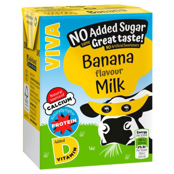 Viva Milk Cartons Banana 200ml x 27