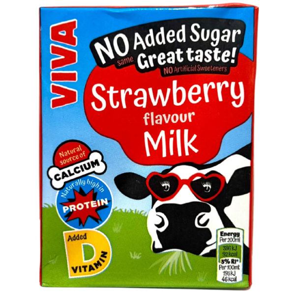 Viva Milk Cartons Strawberry 200ml x 27