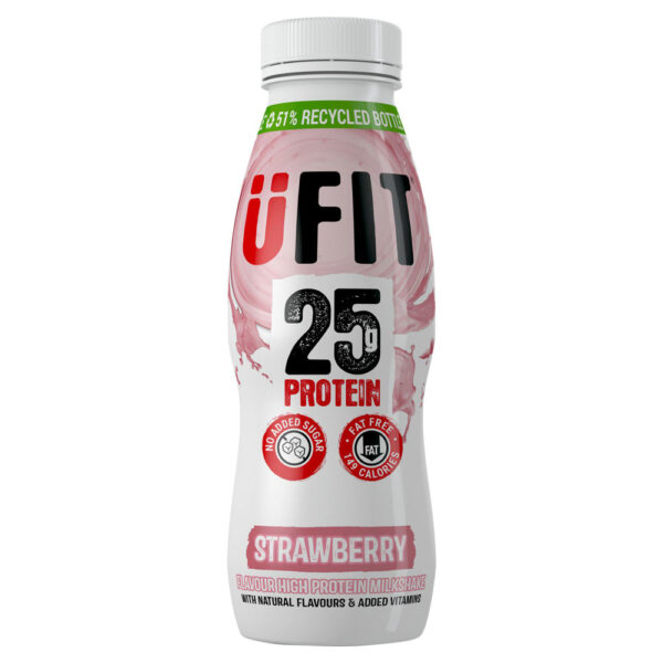 UFit High Protein Shake Drink Strawberry 330ml x 10
