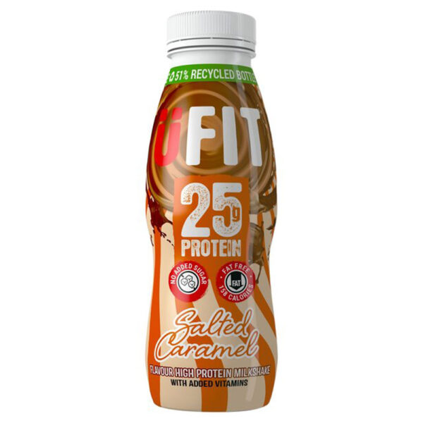 UFit High Protein Shake Drink Salted Caramel 330ml x 10