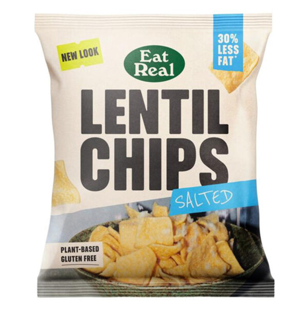 Eat Real Salted Lentil Chips 18g x 24 - REDUCED TO CLEAR (BB 11/5/25)