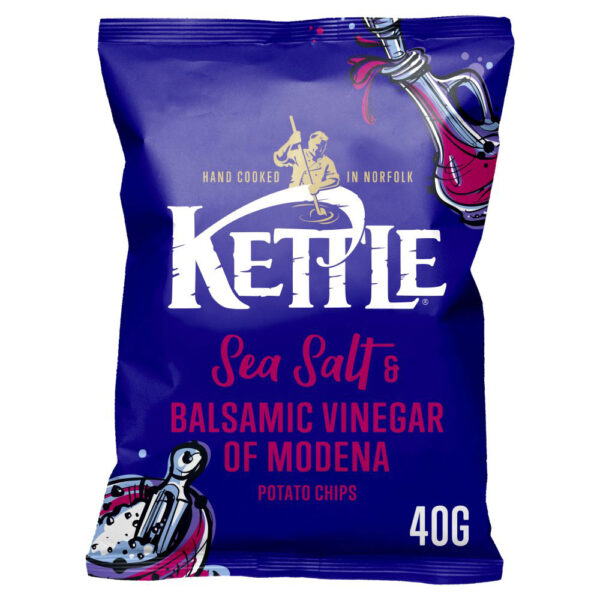 Kettle Crisps Sea Salt & Balsamic Vinegar 40g x 54