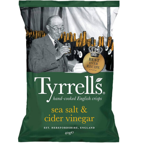 Tyrrells Sea Salt & Cider Vinegar 40g x 24
