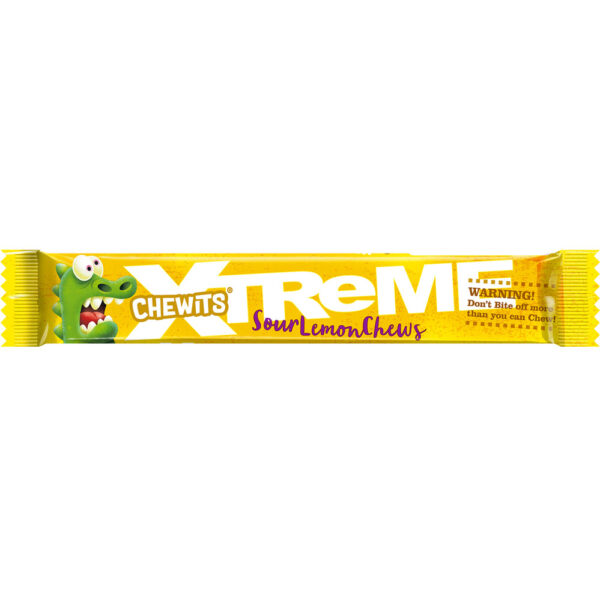Chewits Xtreme Sour Lemon 34g x 24 - PROFIT BOOSTER (BB 30/9/25)