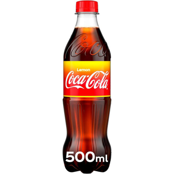 Coke Lemon Bottles 500ml x 24 - PROFIT BOOSTER (BB 30/4/25)