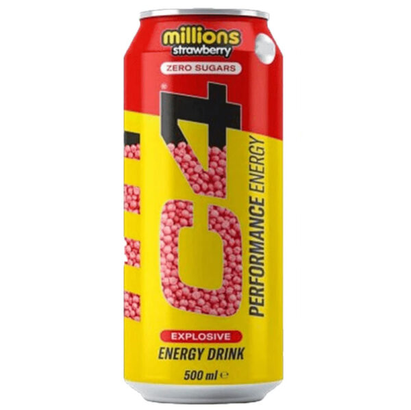 C4 Energy Millions Strawberry 500ml x 24 – ON OFFER (BB 6/8/25)